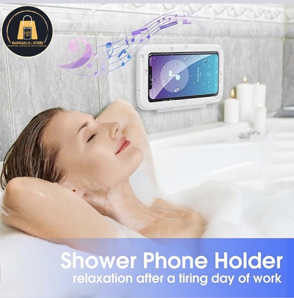 Shower phone holder