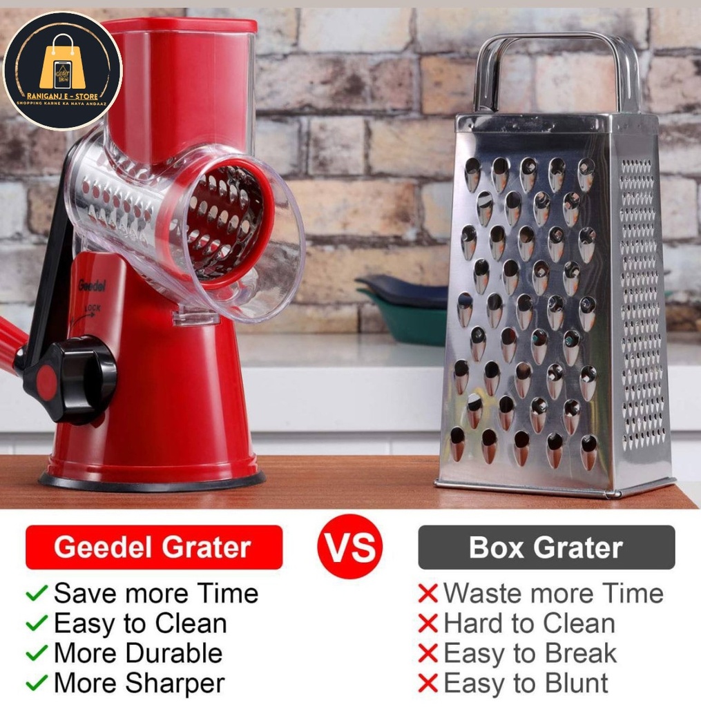 Tabletop drum grater